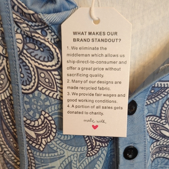 Blue and White Relaxed Hoodie - Picture 5 of 17